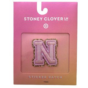 Stoney Clover Lane x Target Embroidered Letter N Pink Patch Sticker NEW